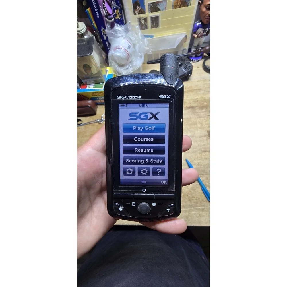 black SkyCaddie SGX handheld golf GPS rangefinder